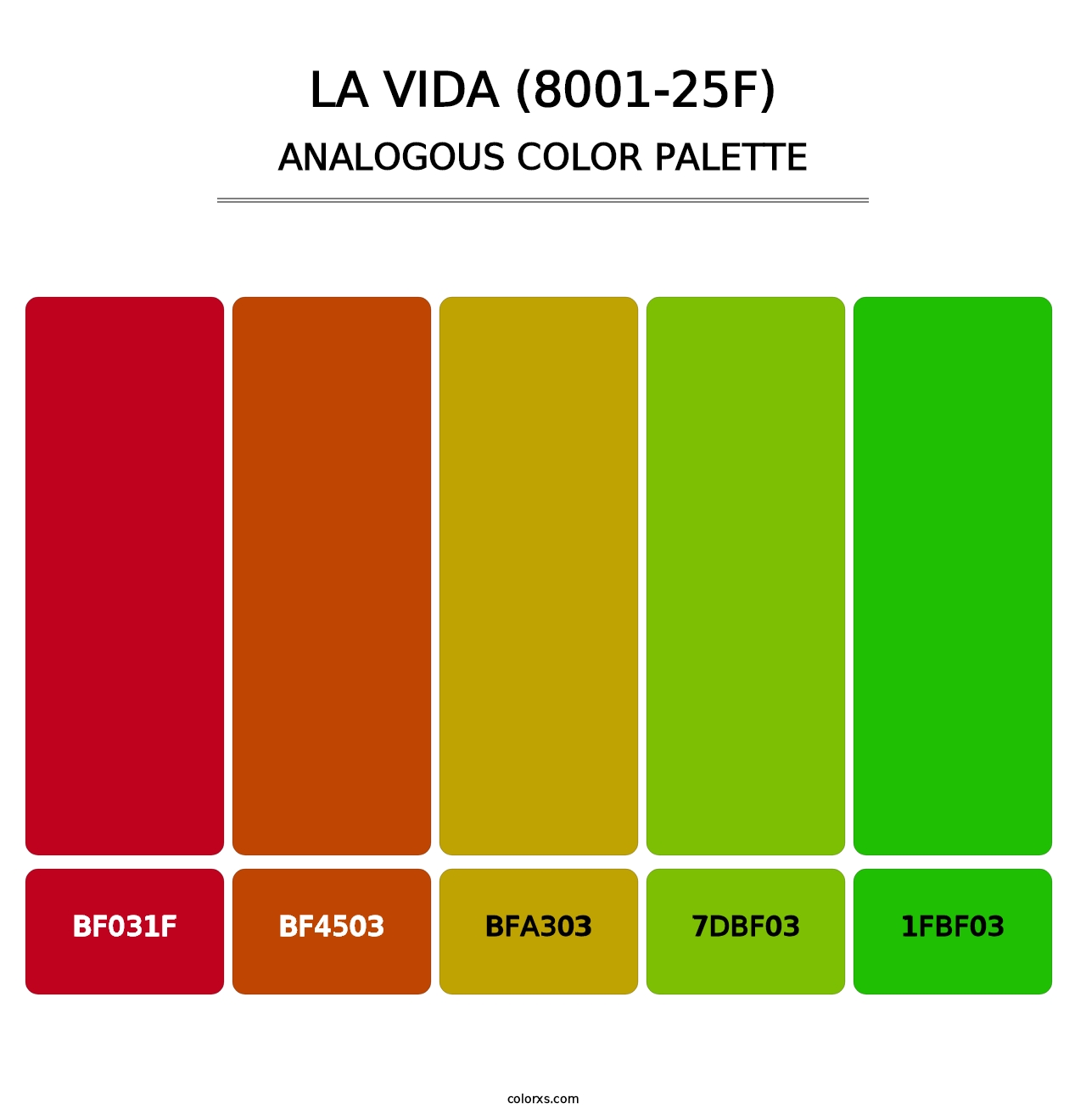 La Vida (8001-25F) - Analogous Color Palette