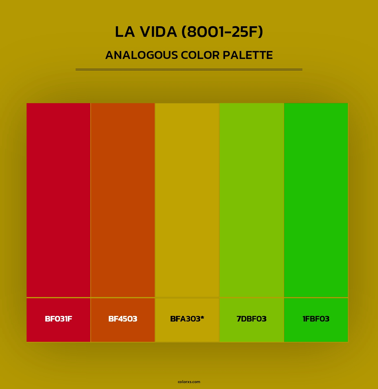 La Vida (8001-25F) - Analogous Color Palette