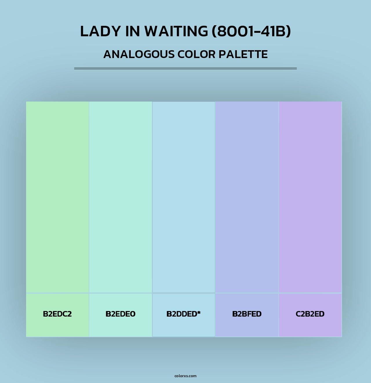 Lady in Waiting (8001-41B) - Analogous Color Palette