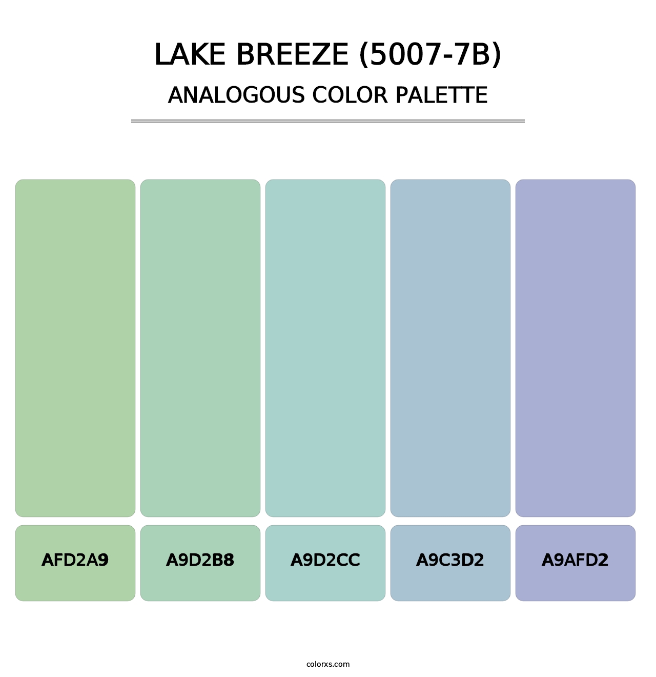 Lake Breeze (5007-7B) - Analogous Color Palette