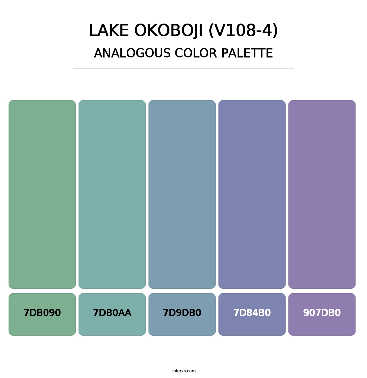 Lake Okoboji (V108-4) - Analogous Color Palette