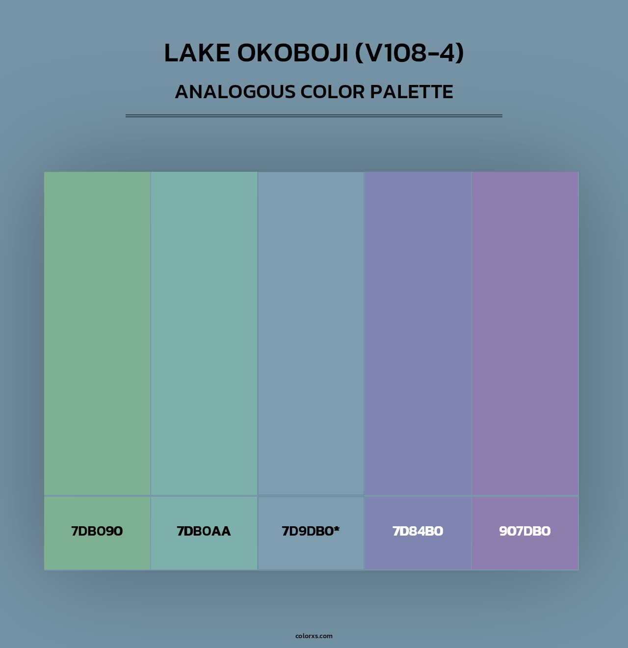 Lake Okoboji (V108-4) - Analogous Color Palette