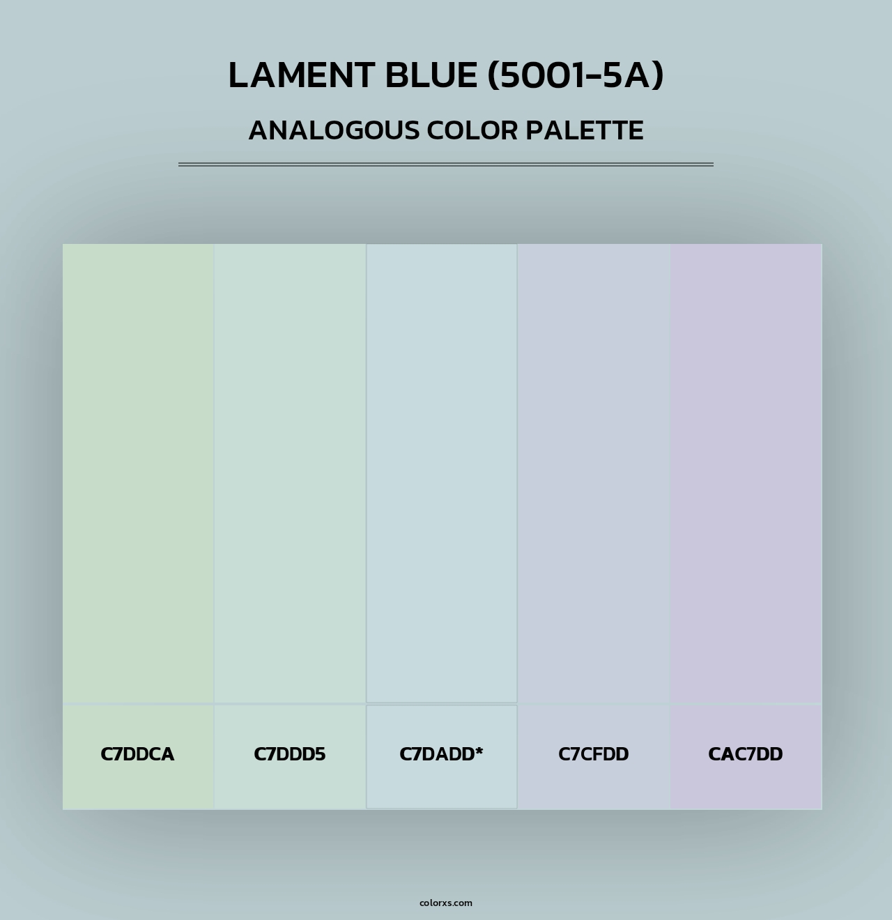 Lament Blue (5001-5A) - Analogous Color Palette