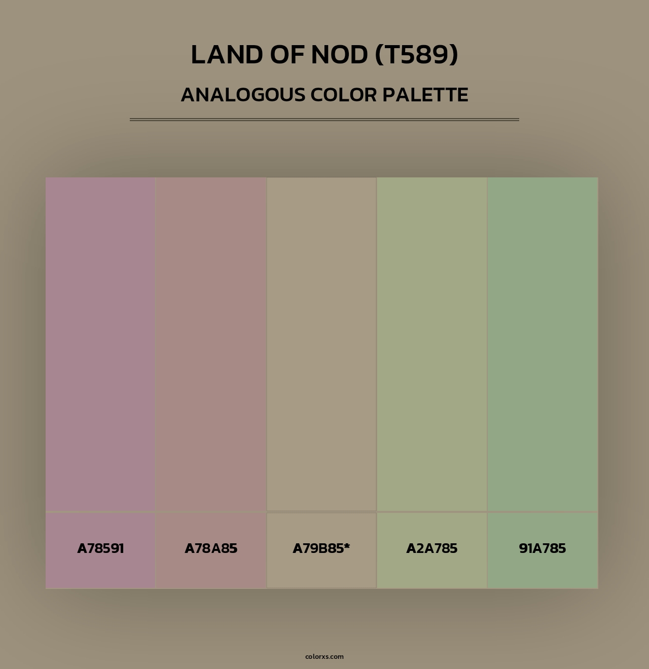 Land of Nod (T589) - Analogous Color Palette
