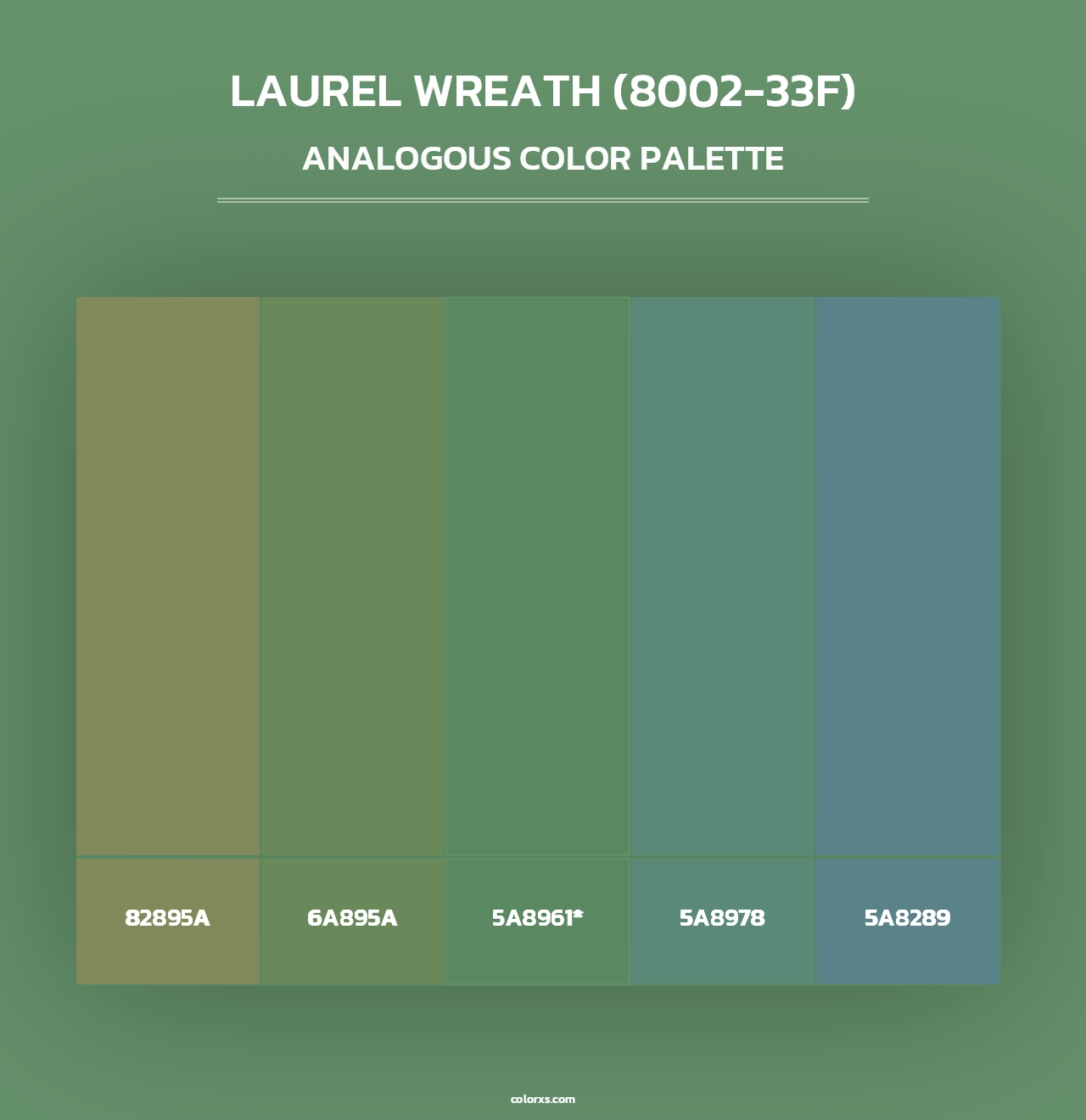 Laurel Wreath (8002-33F) - Analogous Color Palette