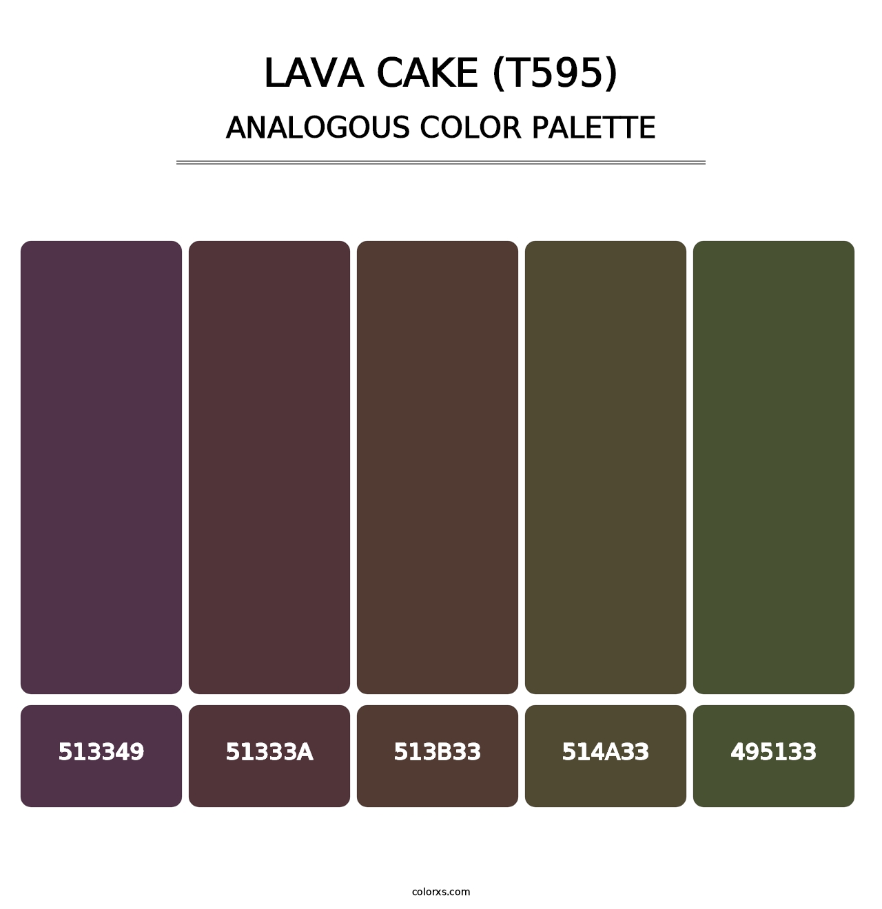 Lava Cake (T595) - Analogous Color Palette
