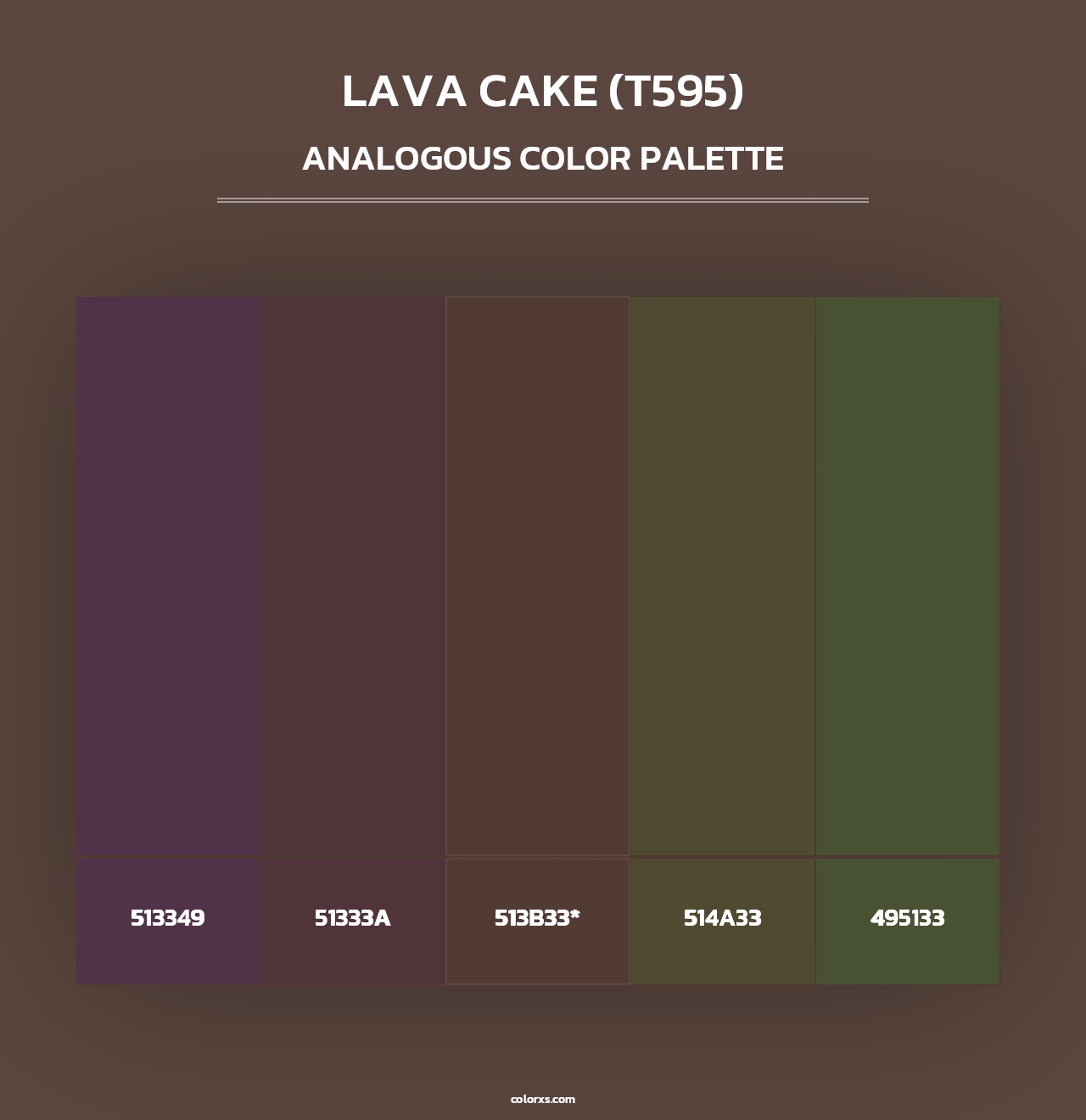 Lava Cake (T595) - Analogous Color Palette