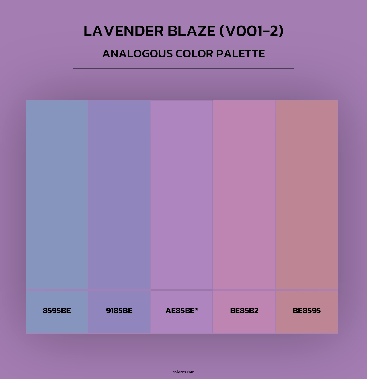 Lavender Blaze (V001-2) - Analogous Color Palette