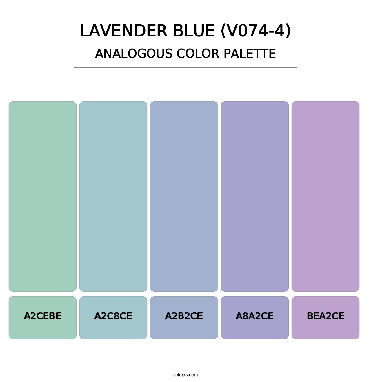 Lavender Blue (V074-4) - Analogous Color Palette