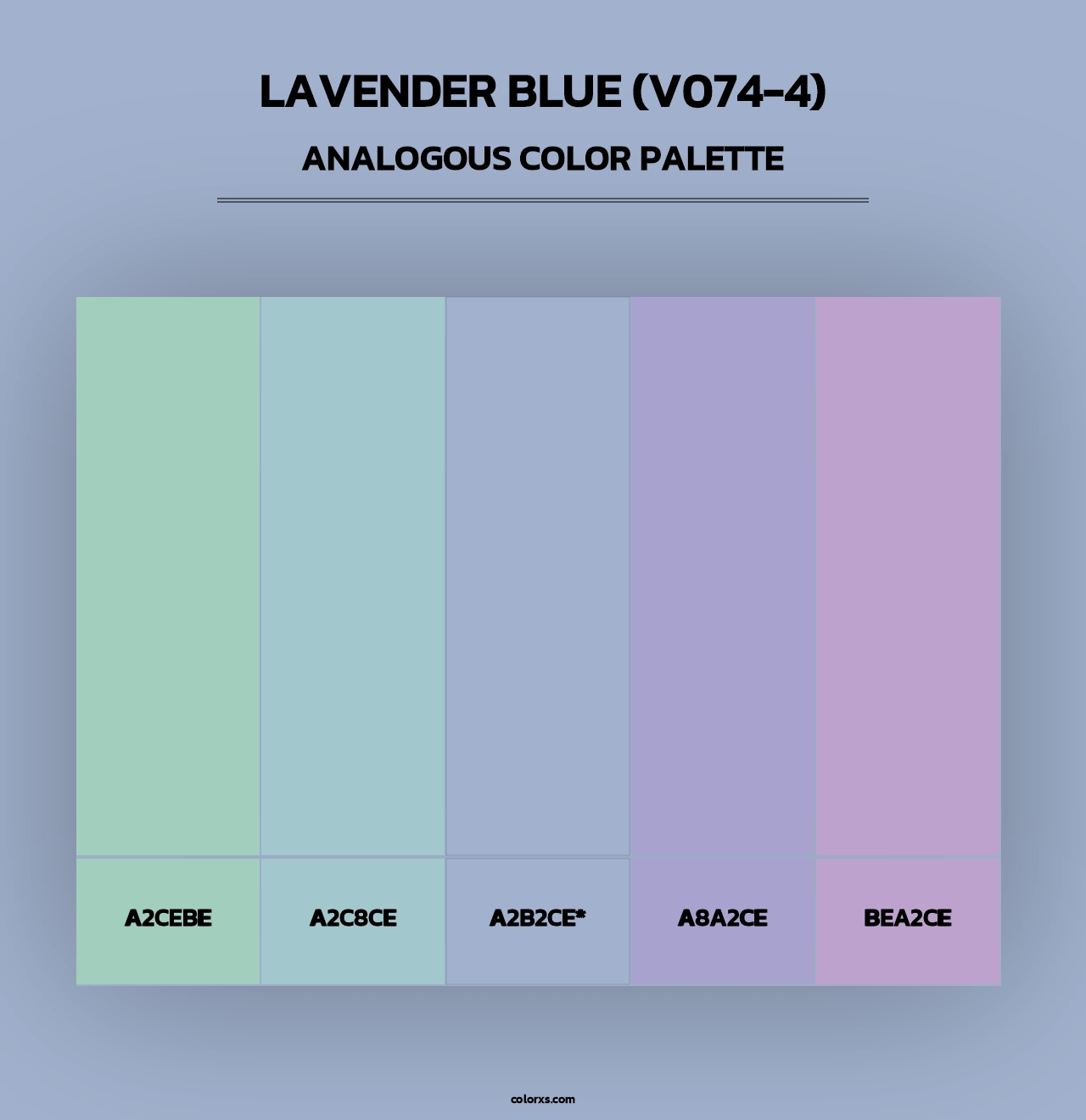 Lavender Blue (V074-4) - Analogous Color Palette