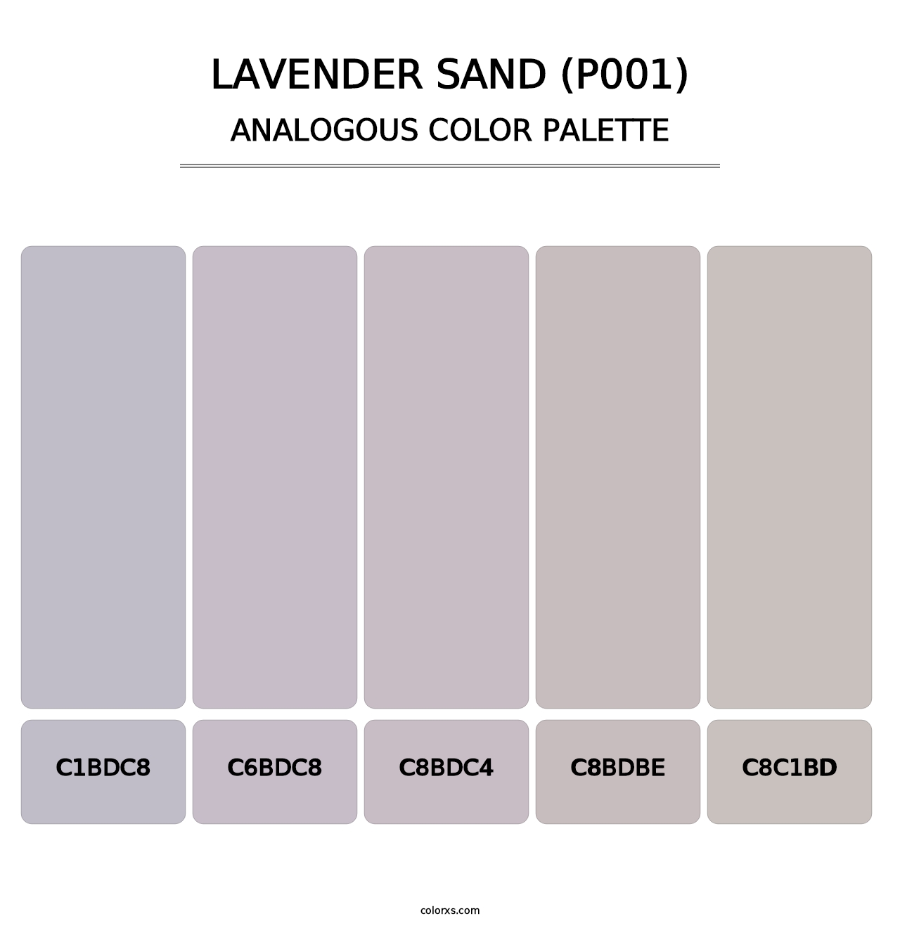 Lavender Sand (P001) - Analogous Color Palette