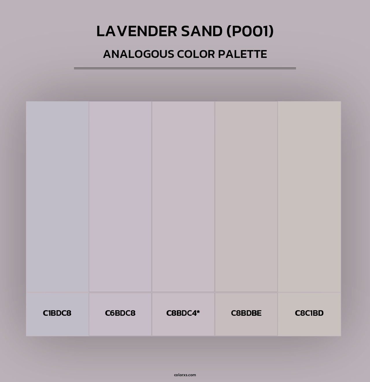 Lavender Sand (P001) - Analogous Color Palette