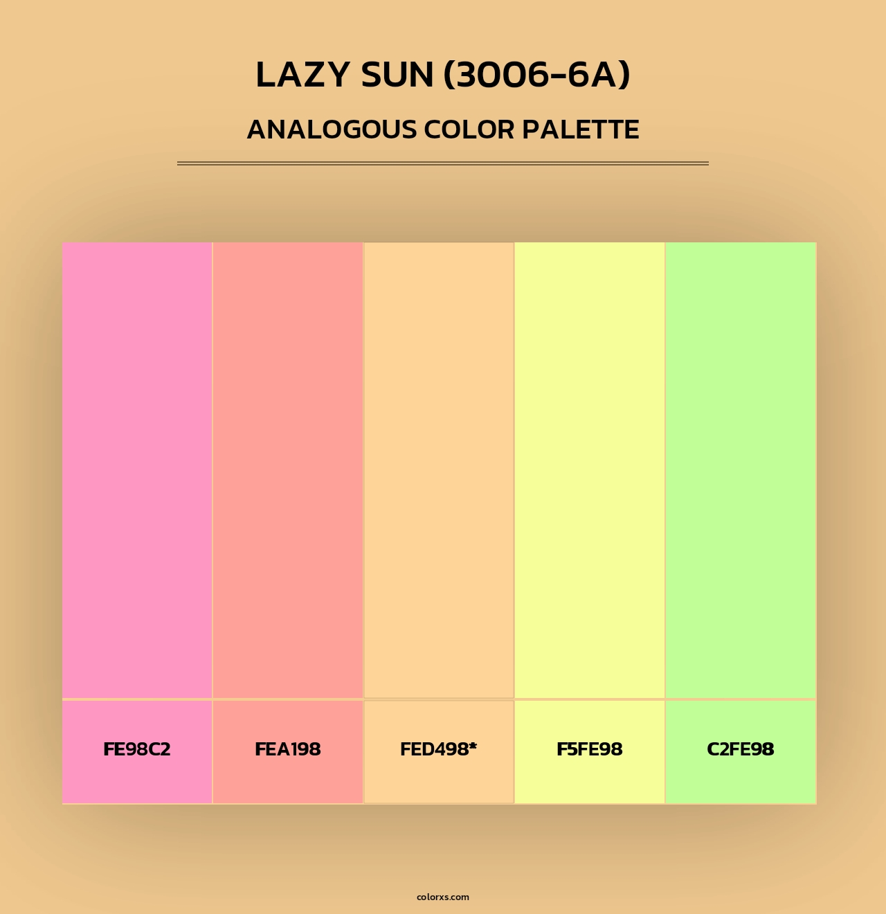 Lazy Sun (3006-6A) - Analogous Color Palette