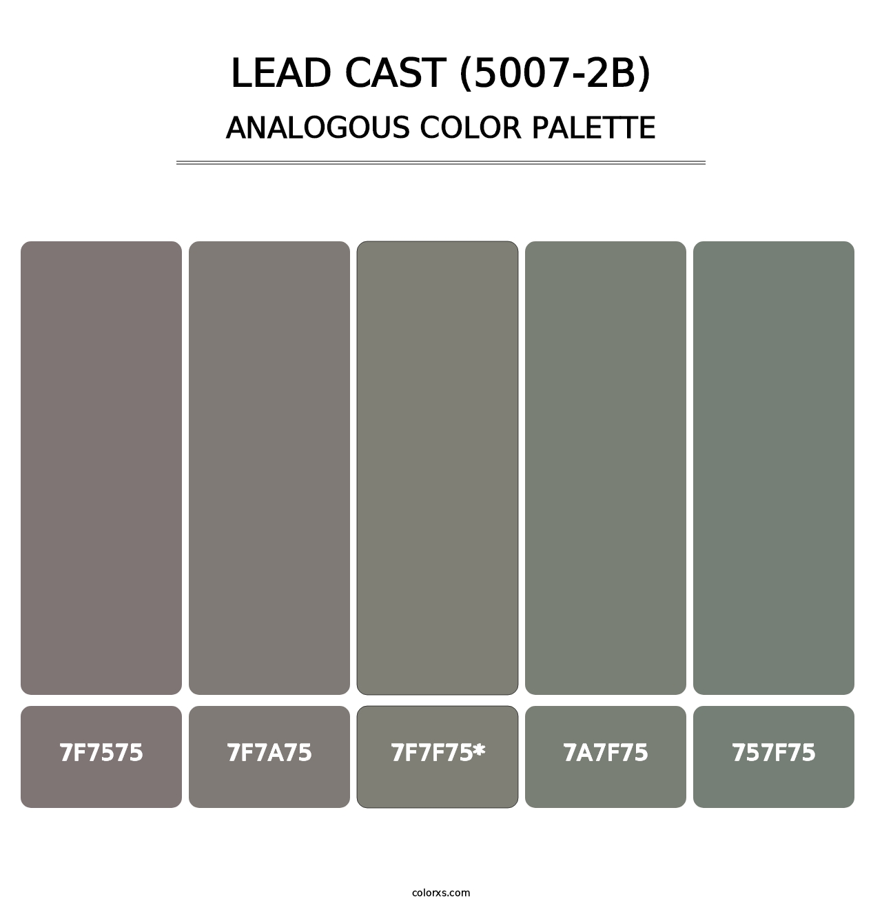 Lead Cast (5007-2B) - Analogous Color Palette