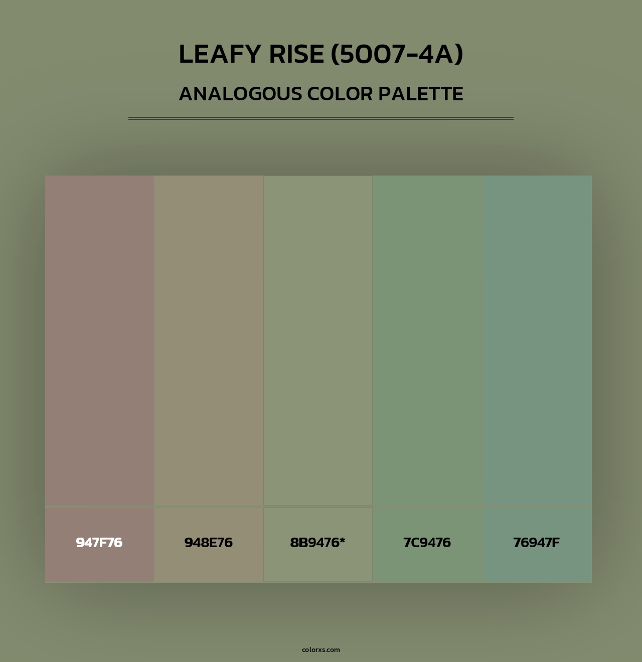 Leafy Rise (5007-4A) - Analogous Color Palette