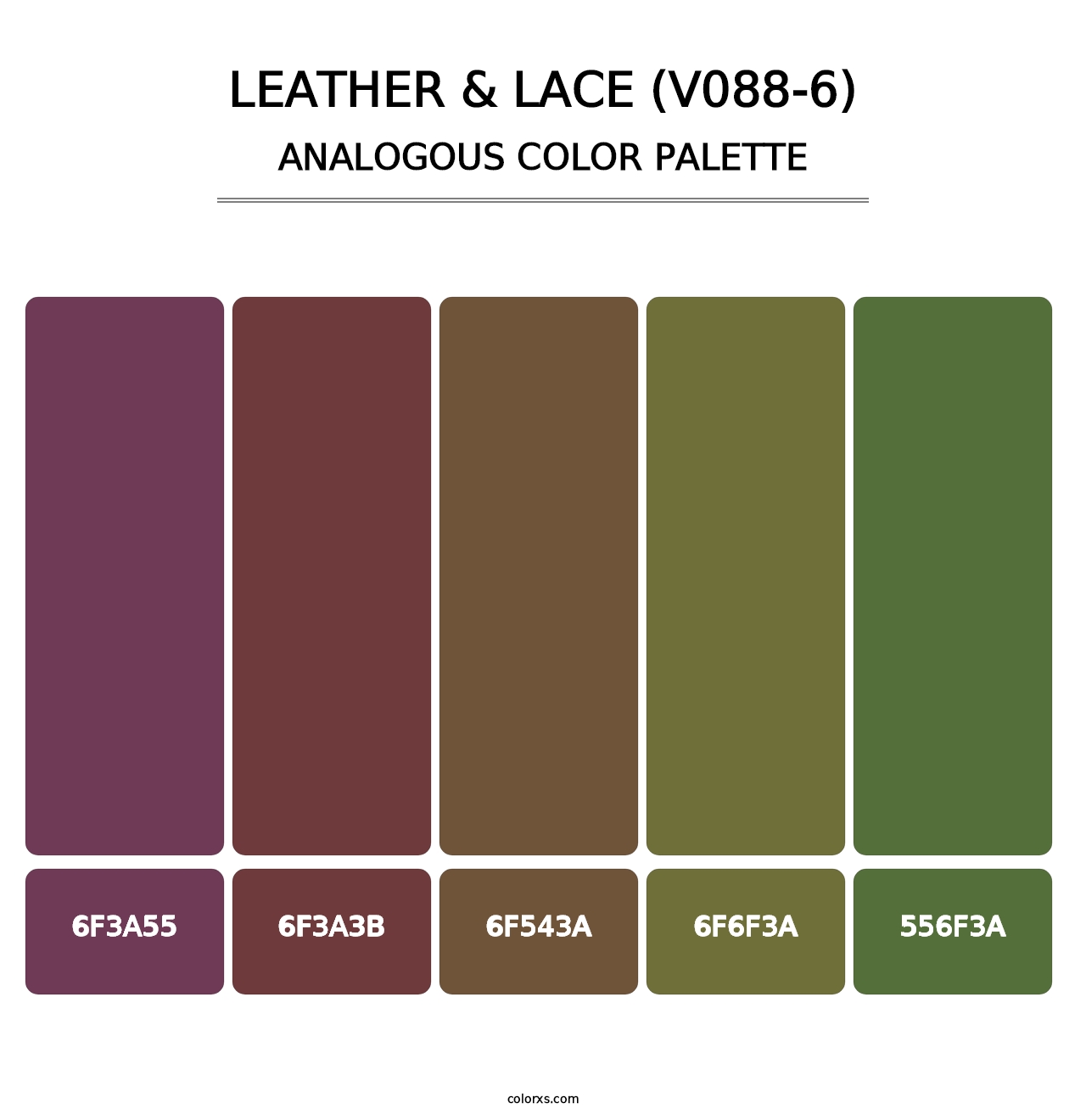 Leather & Lace (V088-6) - Analogous Color Palette