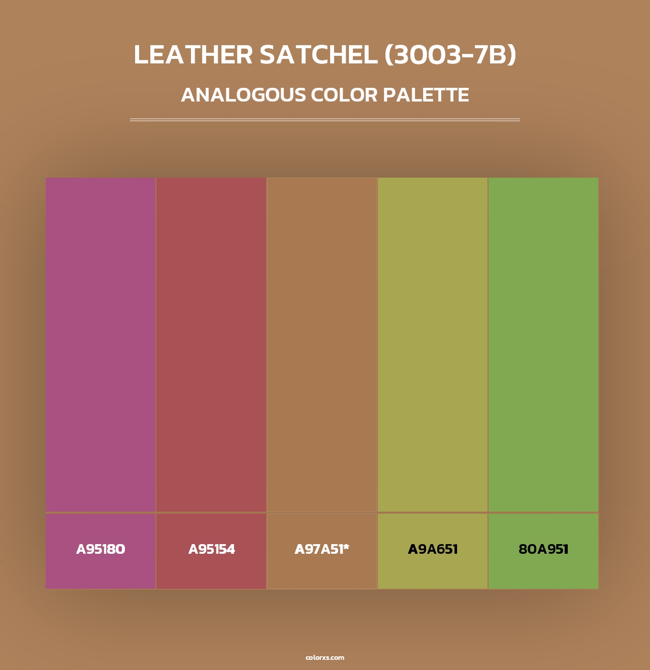 Leather Satchel (3003-7B) - Analogous Color Palette