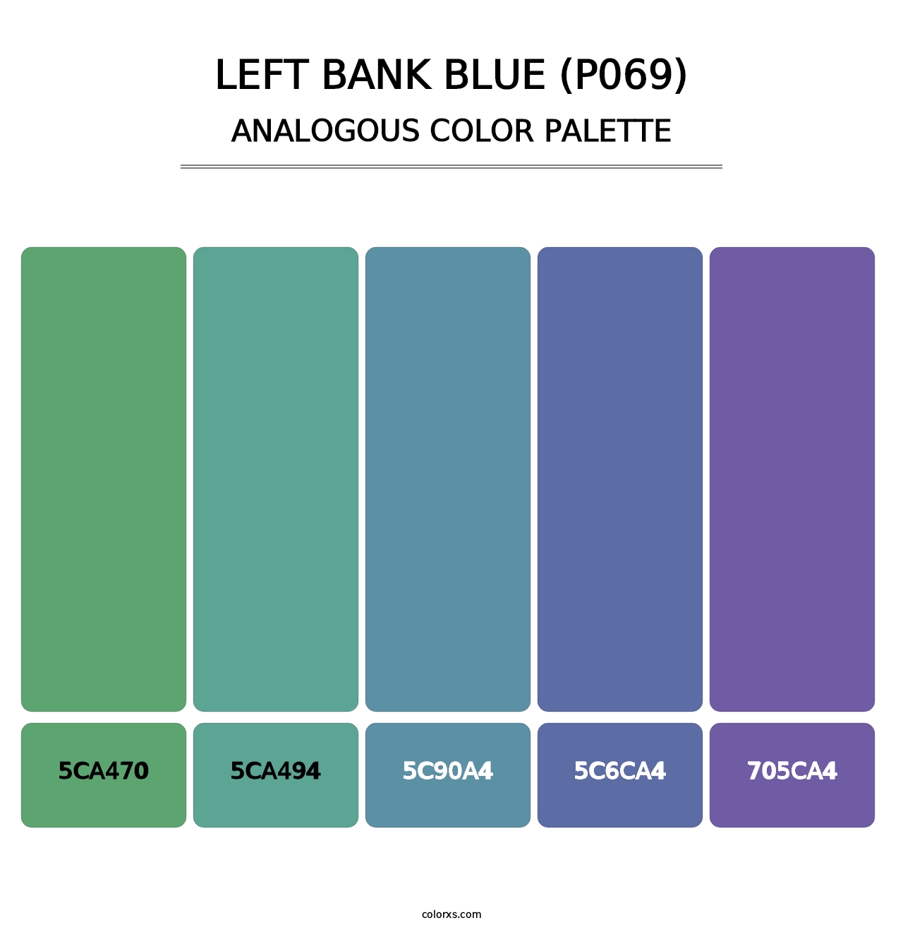 Left Bank Blue (P069) - Analogous Color Palette