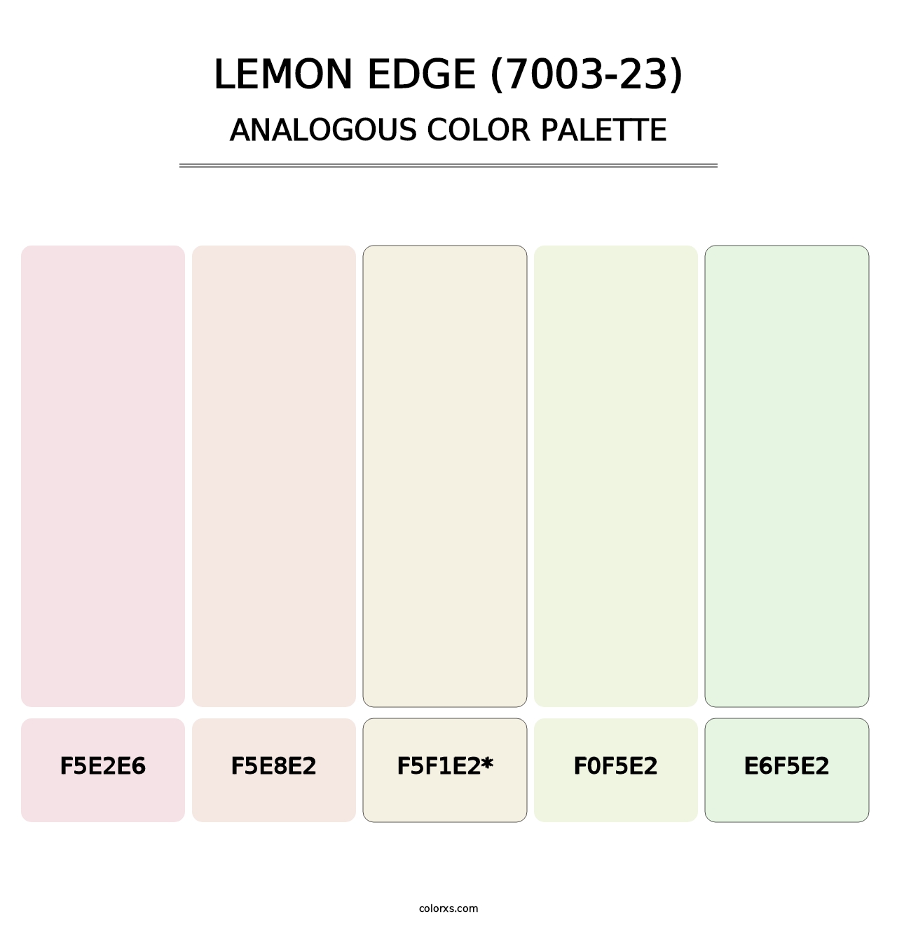 Lemon Edge (7003-23) - Analogous Color Palette