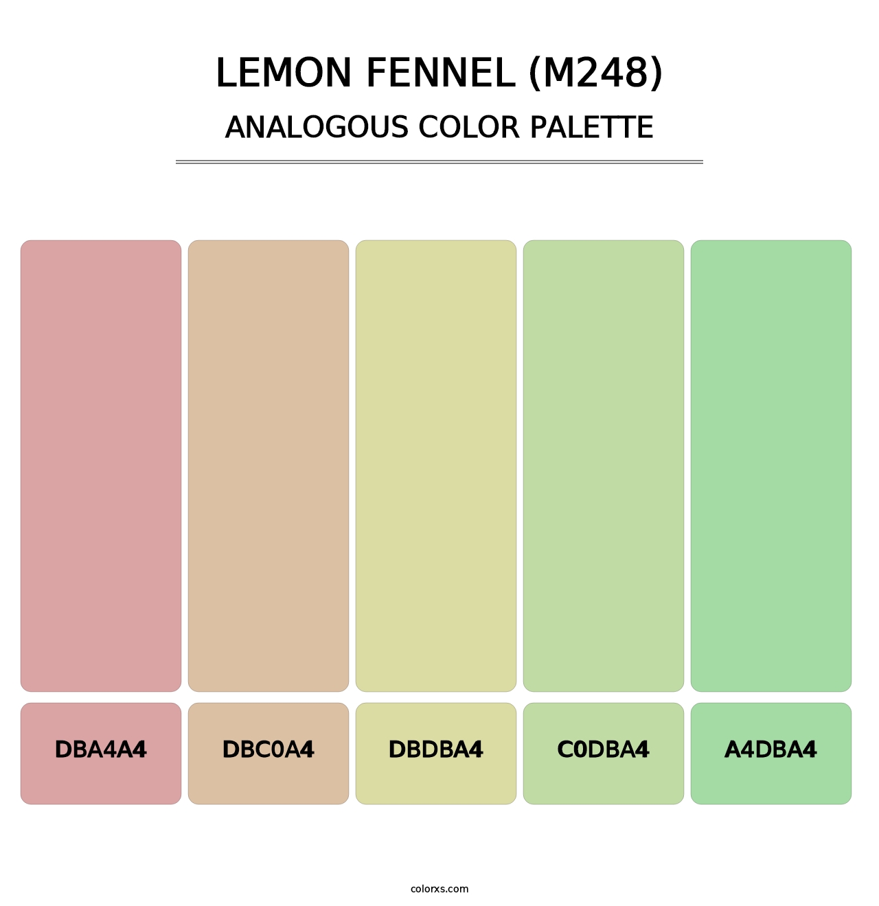 Lemon Fennel (M248) - Analogous Color Palette
