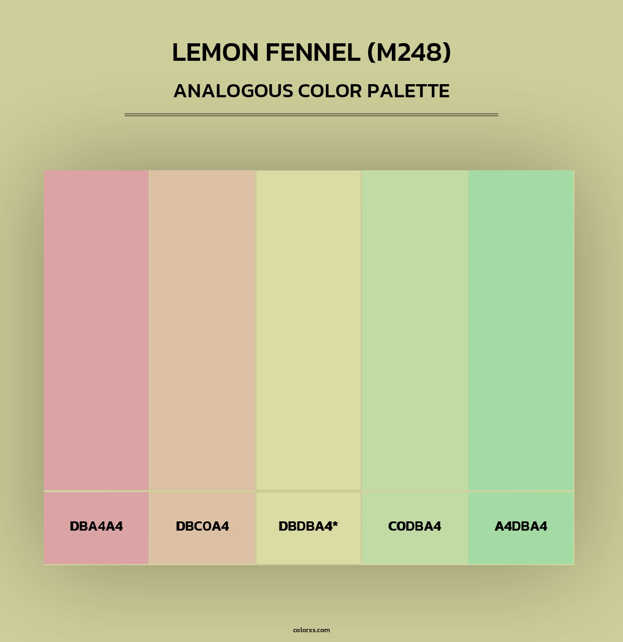 Lemon Fennel (M248) - Analogous Color Palette