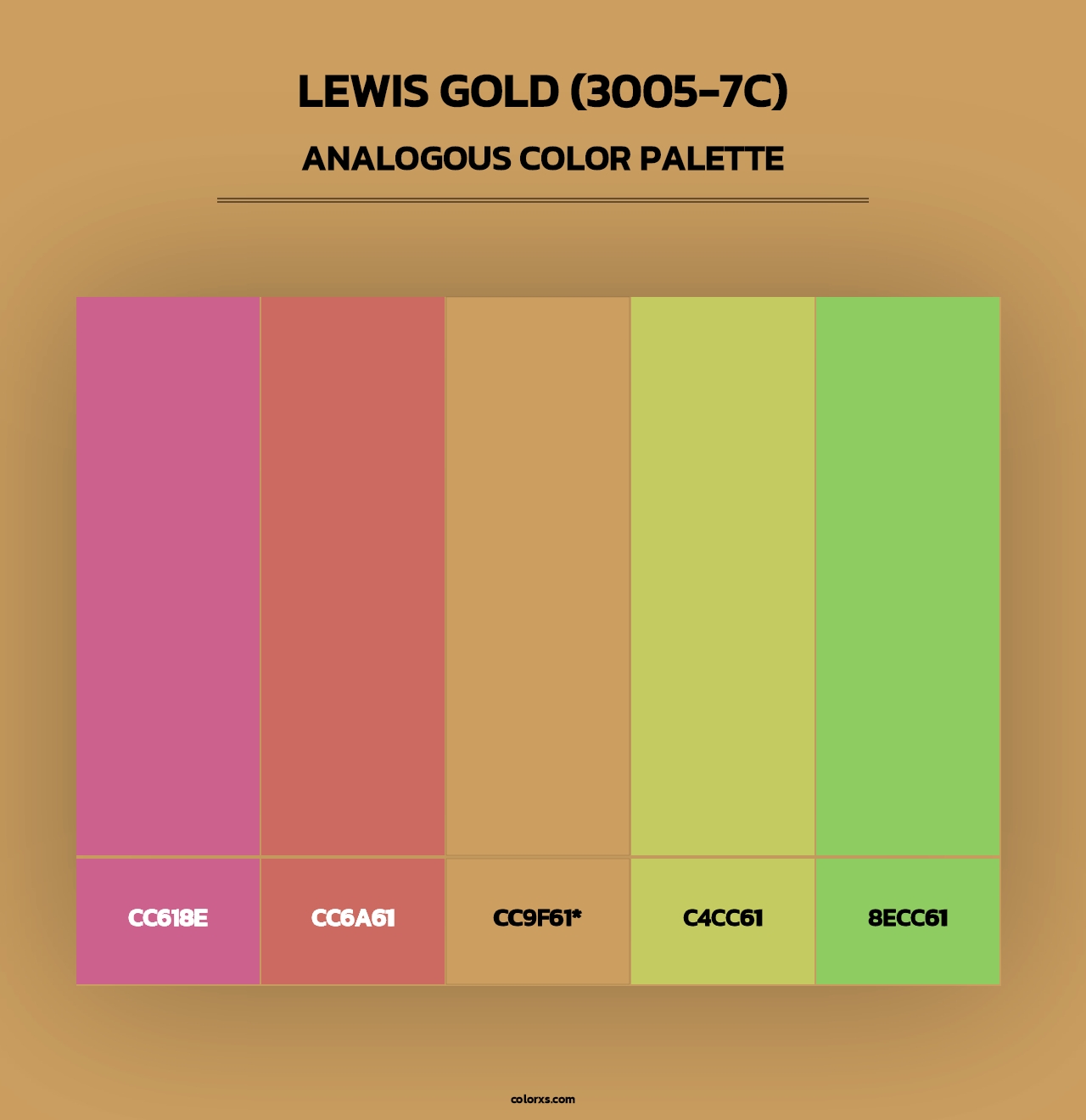 Lewis Gold (3005-7C) - Analogous Color Palette