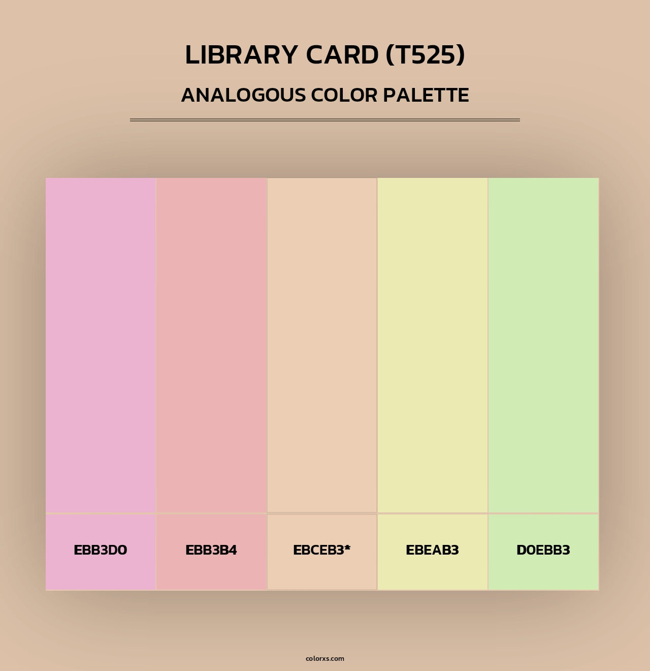 Library Card (T525) - Analogous Color Palette
