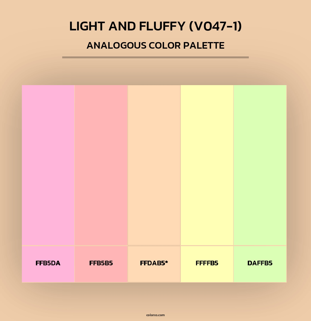 Light and Fluffy (V047-1) - Analogous Color Palette