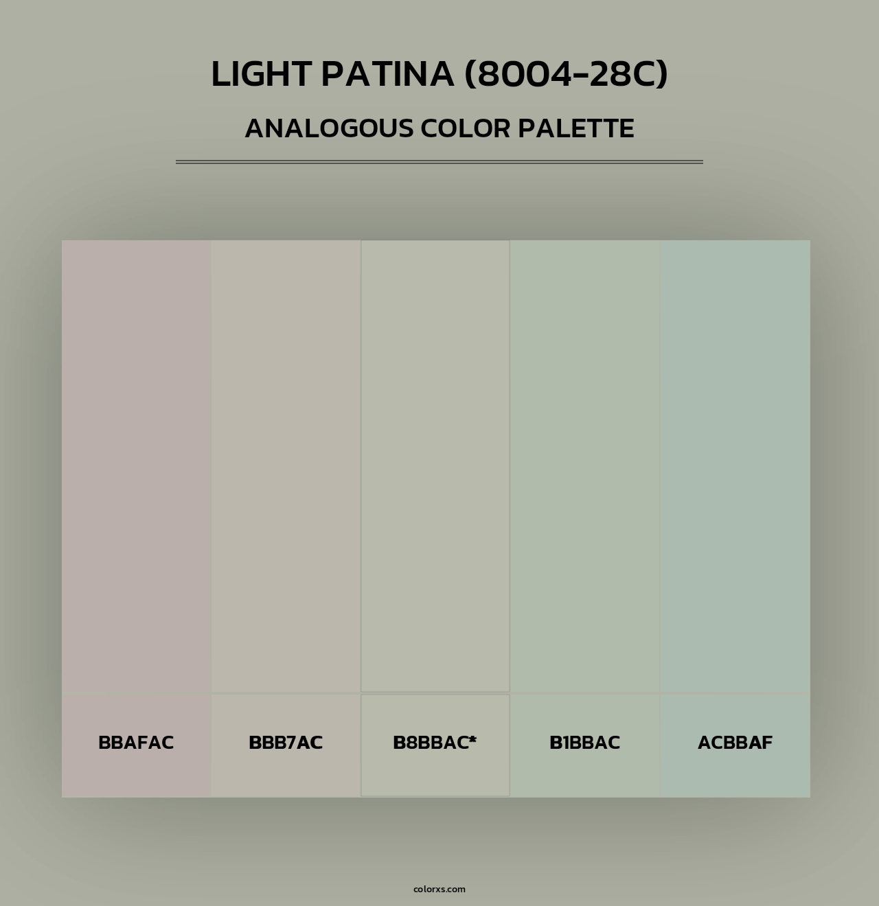 Light Patina (8004-28C) - Analogous Color Palette