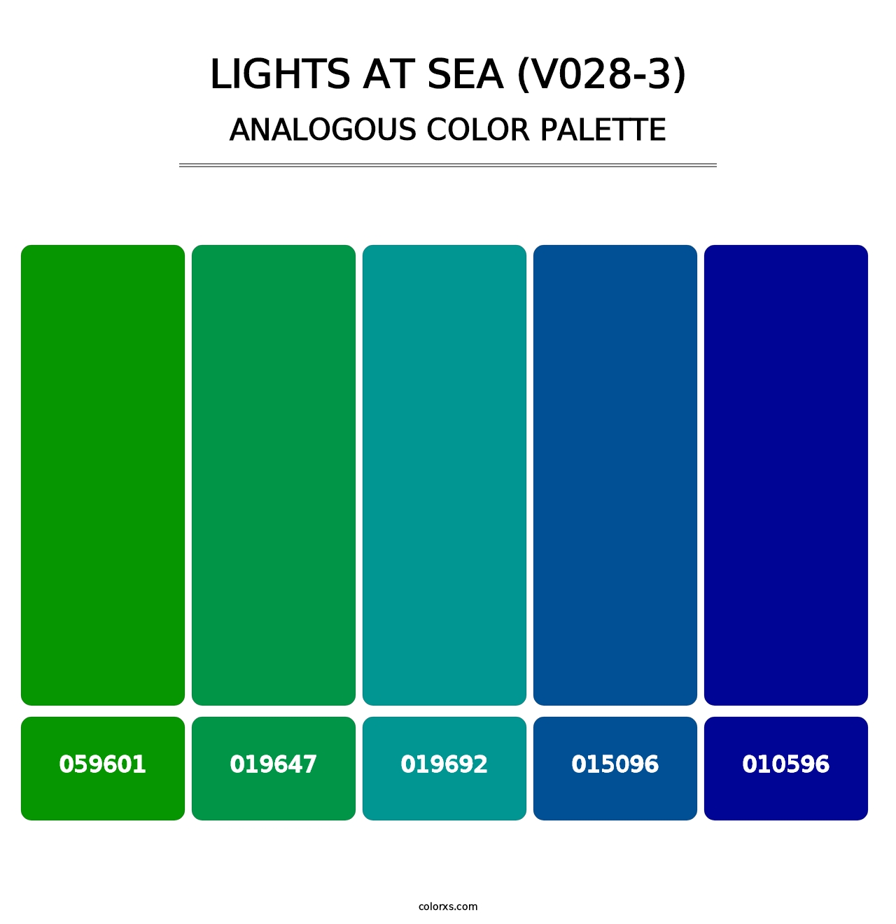 Lights at Sea (V028-3) - Analogous Color Palette