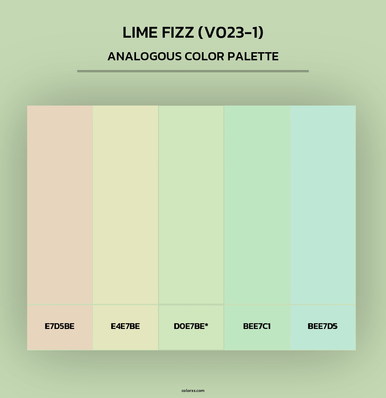 Lime Fizz (V023-1) - Analogous Color Palette