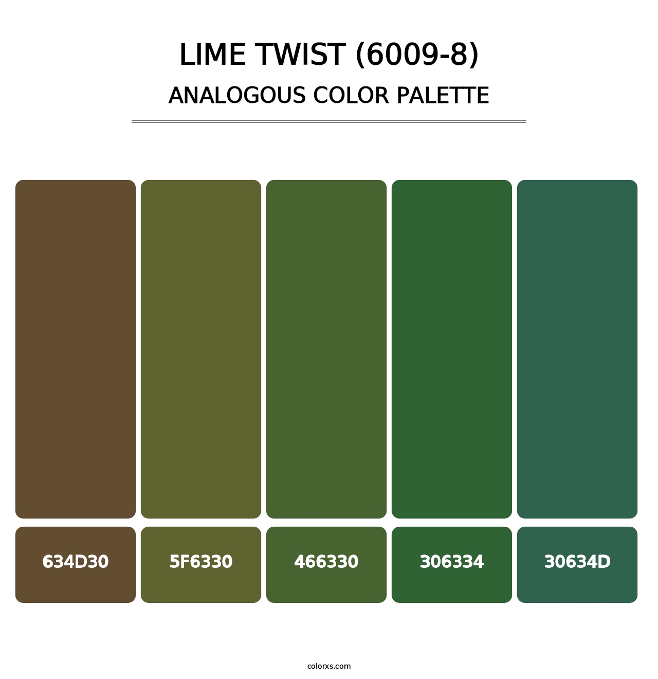 Lime Twist (6009-8) - Analogous Color Palette