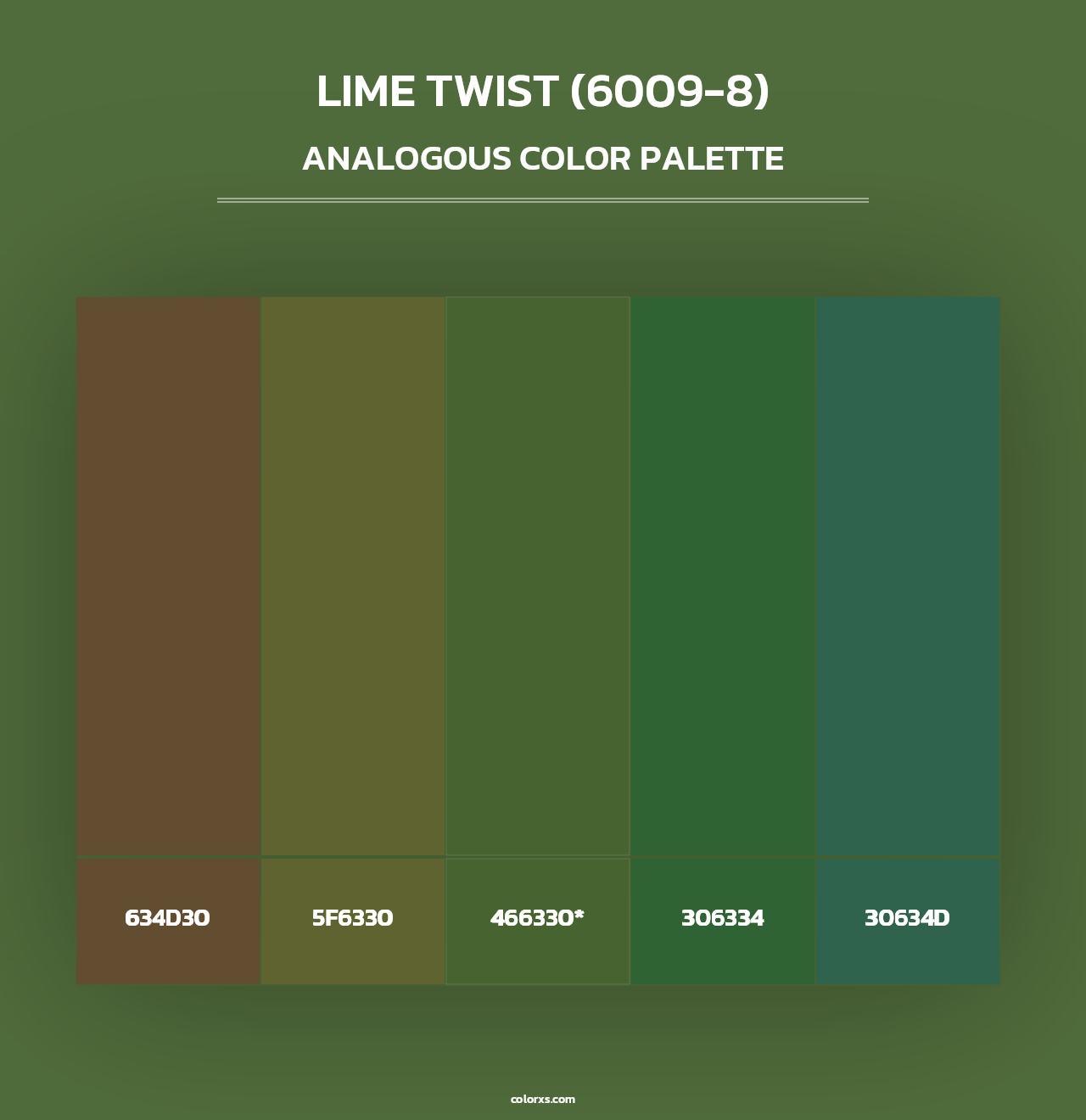 Lime Twist (6009-8) - Analogous Color Palette