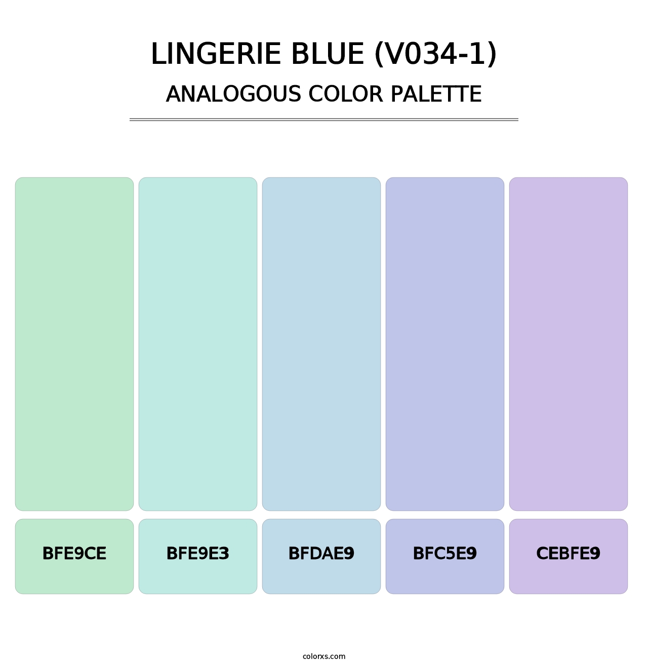 Lingerie Blue (V034-1) - Analogous Color Palette