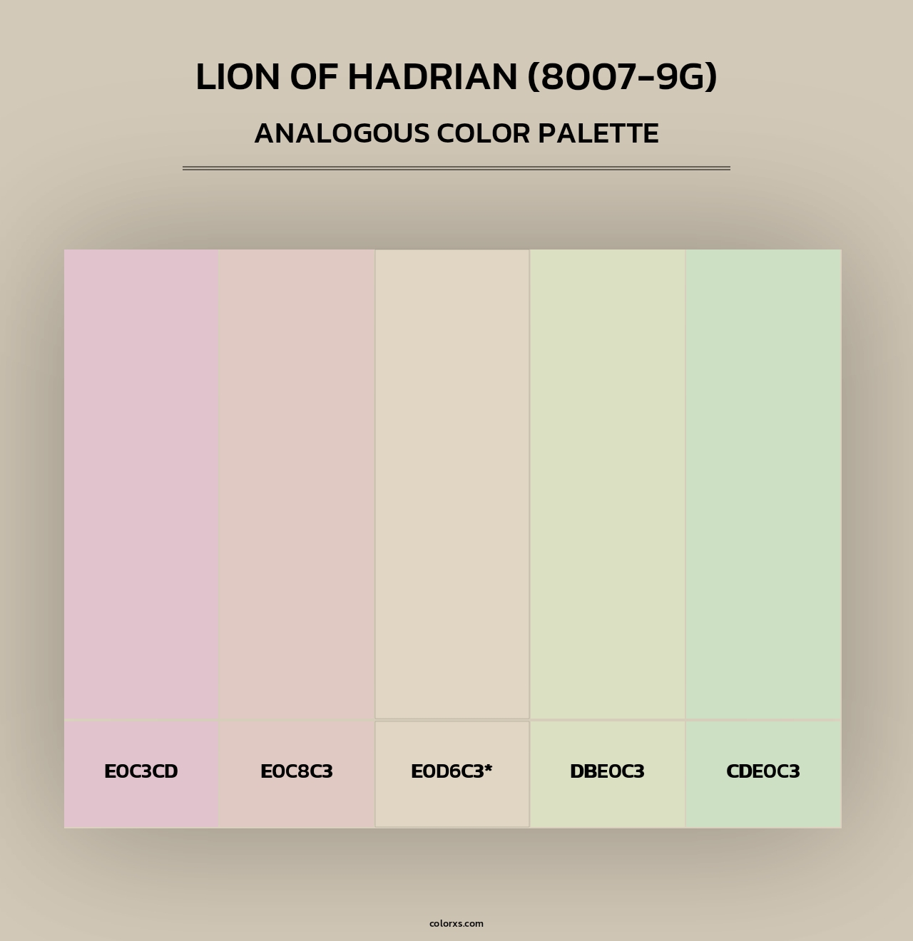 Lion of Hadrian (8007-9G) - Analogous Color Palette