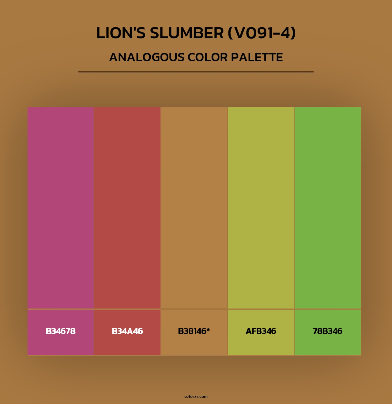 Lion's Slumber (V091-4) - Analogous Color Palette