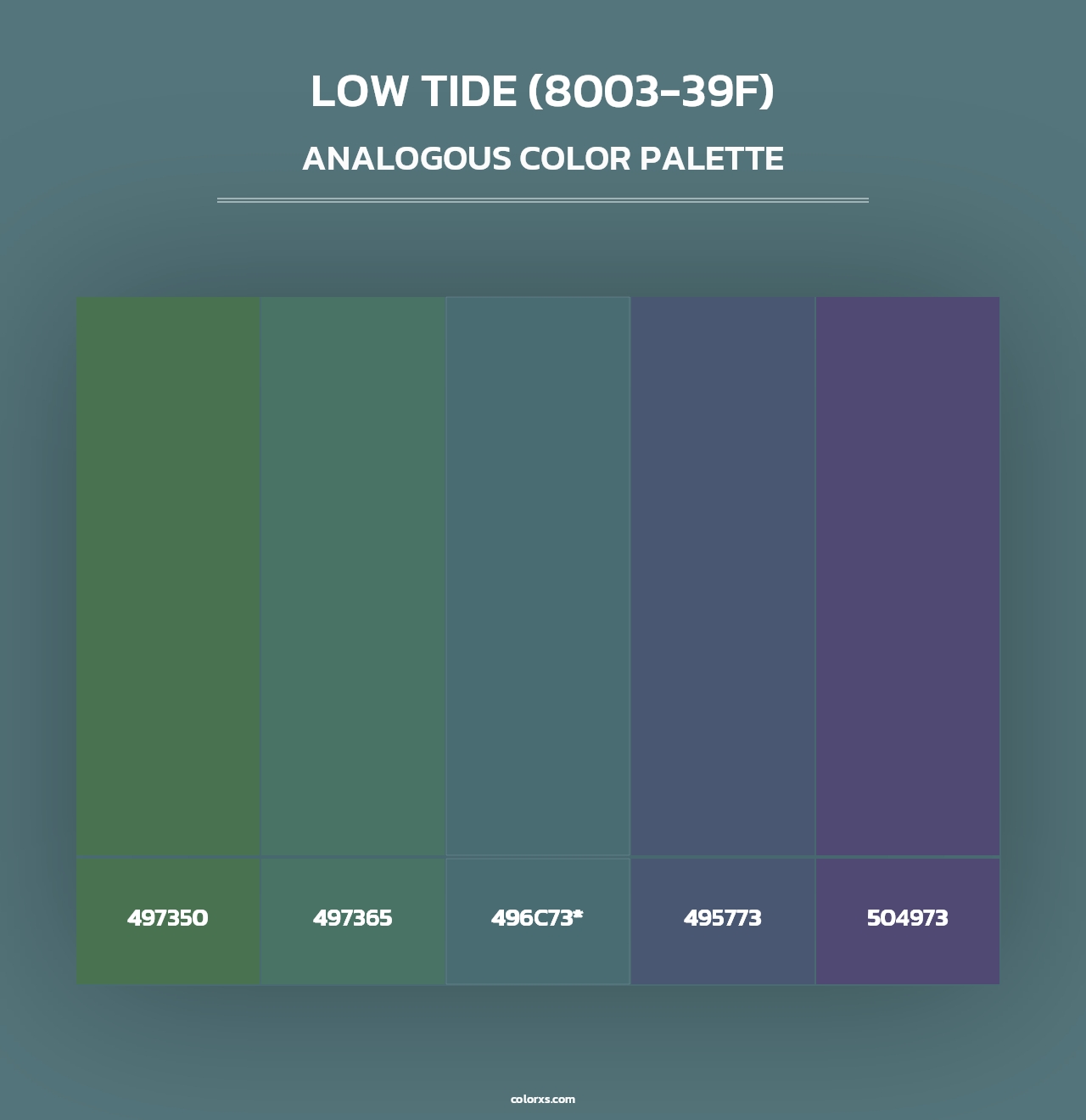 Low Tide (8003-39F) - Analogous Color Palette
