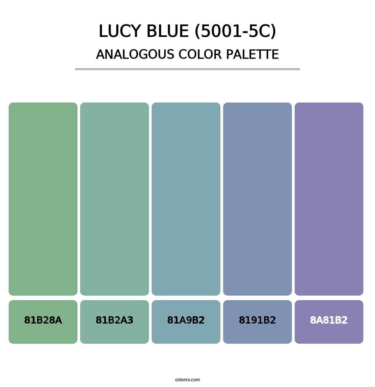 Lucy Blue (5001-5C) - Analogous Color Palette