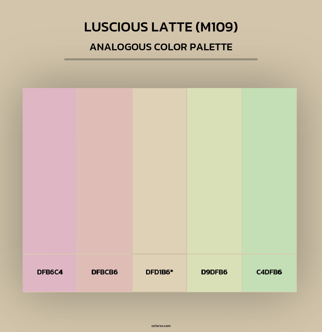 Luscious Latte (M109) - Analogous Color Palette
