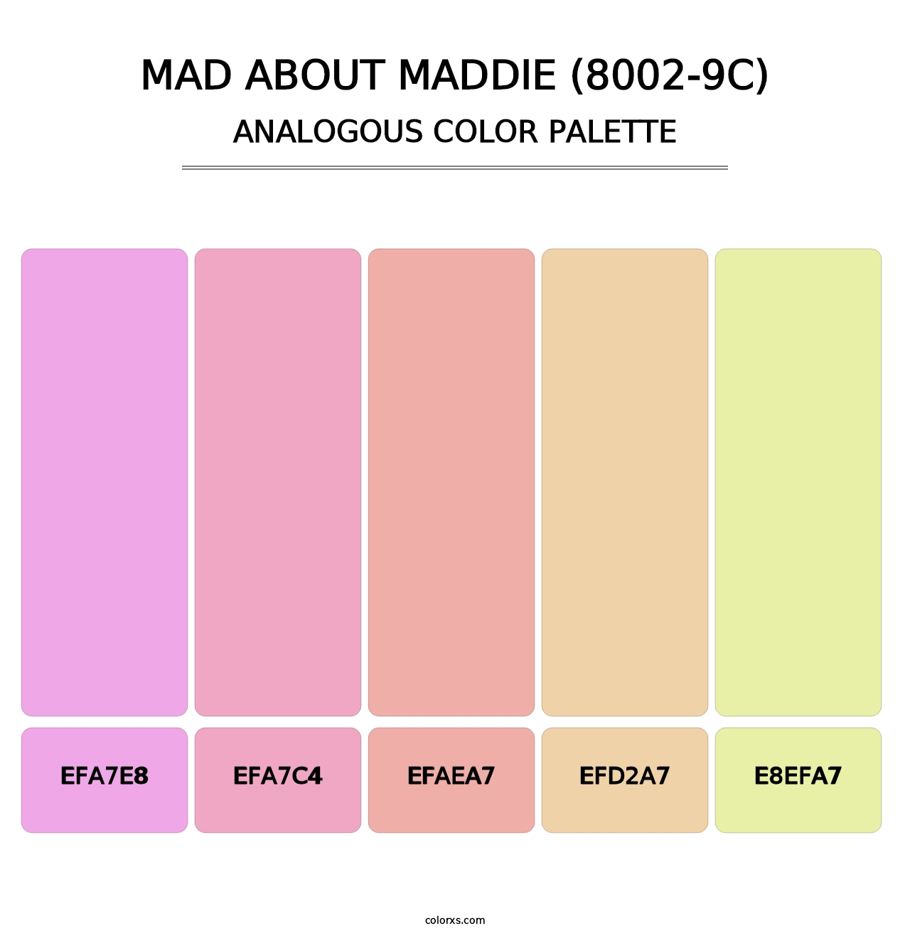 Mad About Maddie (8002-9C) - Analogous Color Palette