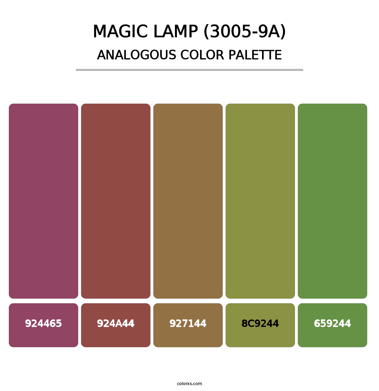 Magic Lamp (3005-9A) - Analogous Color Palette