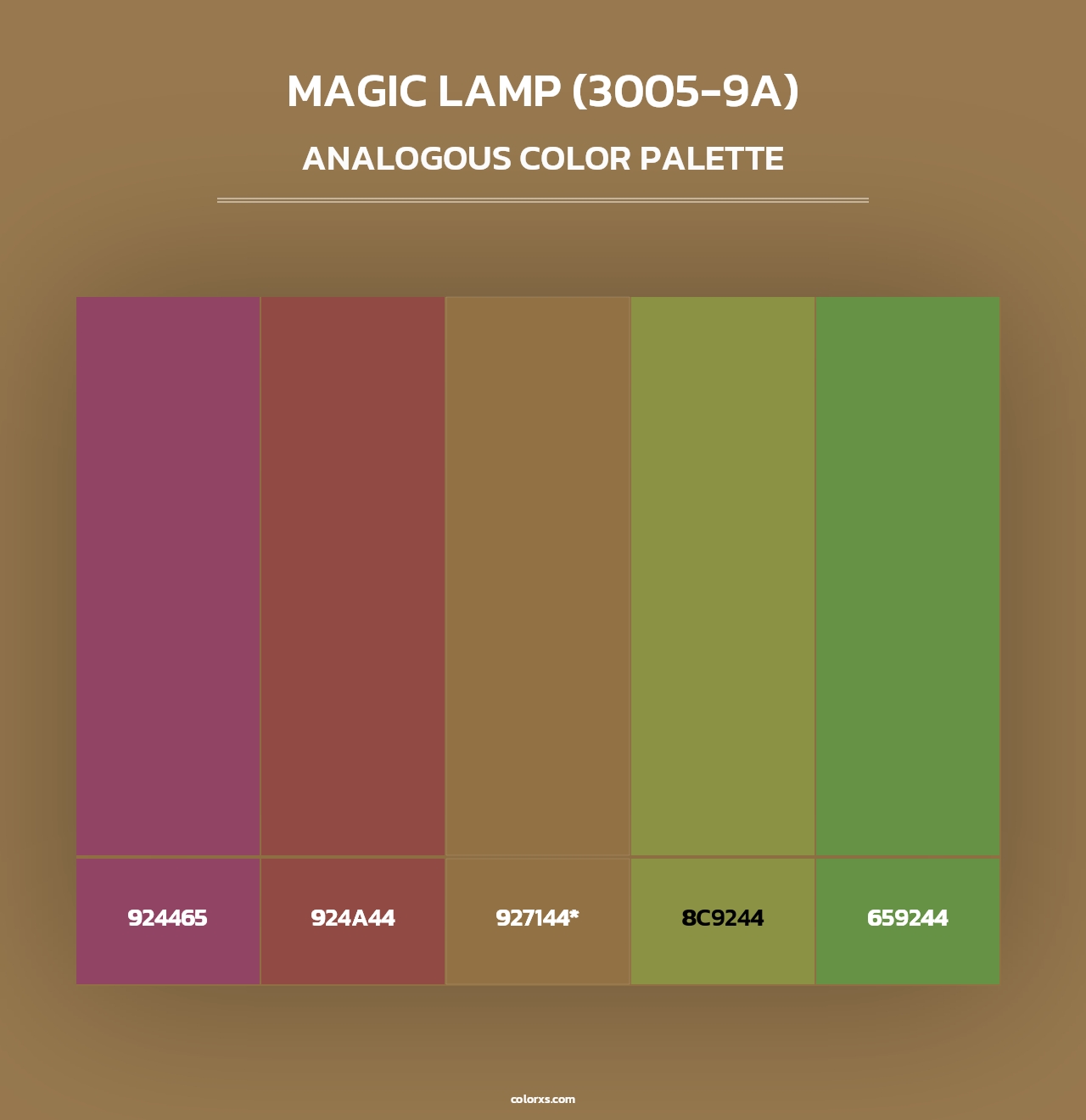 Magic Lamp (3005-9A) - Analogous Color Palette