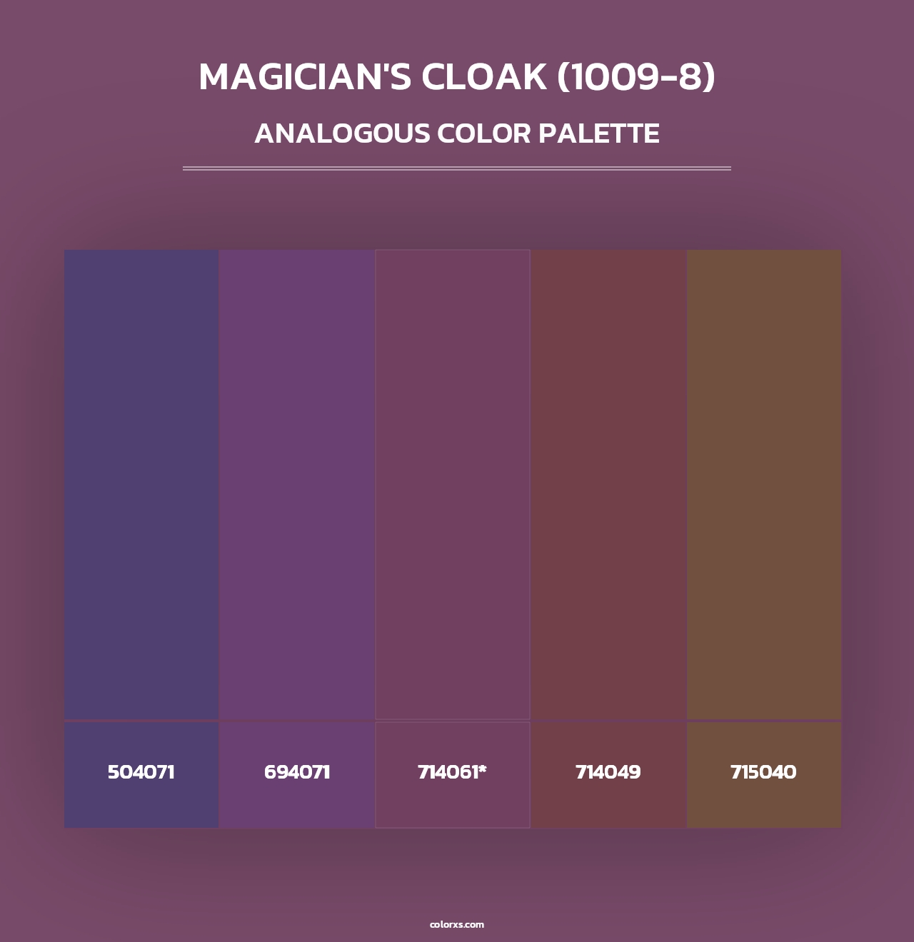 Magician's Cloak (1009-8) - Analogous Color Palette