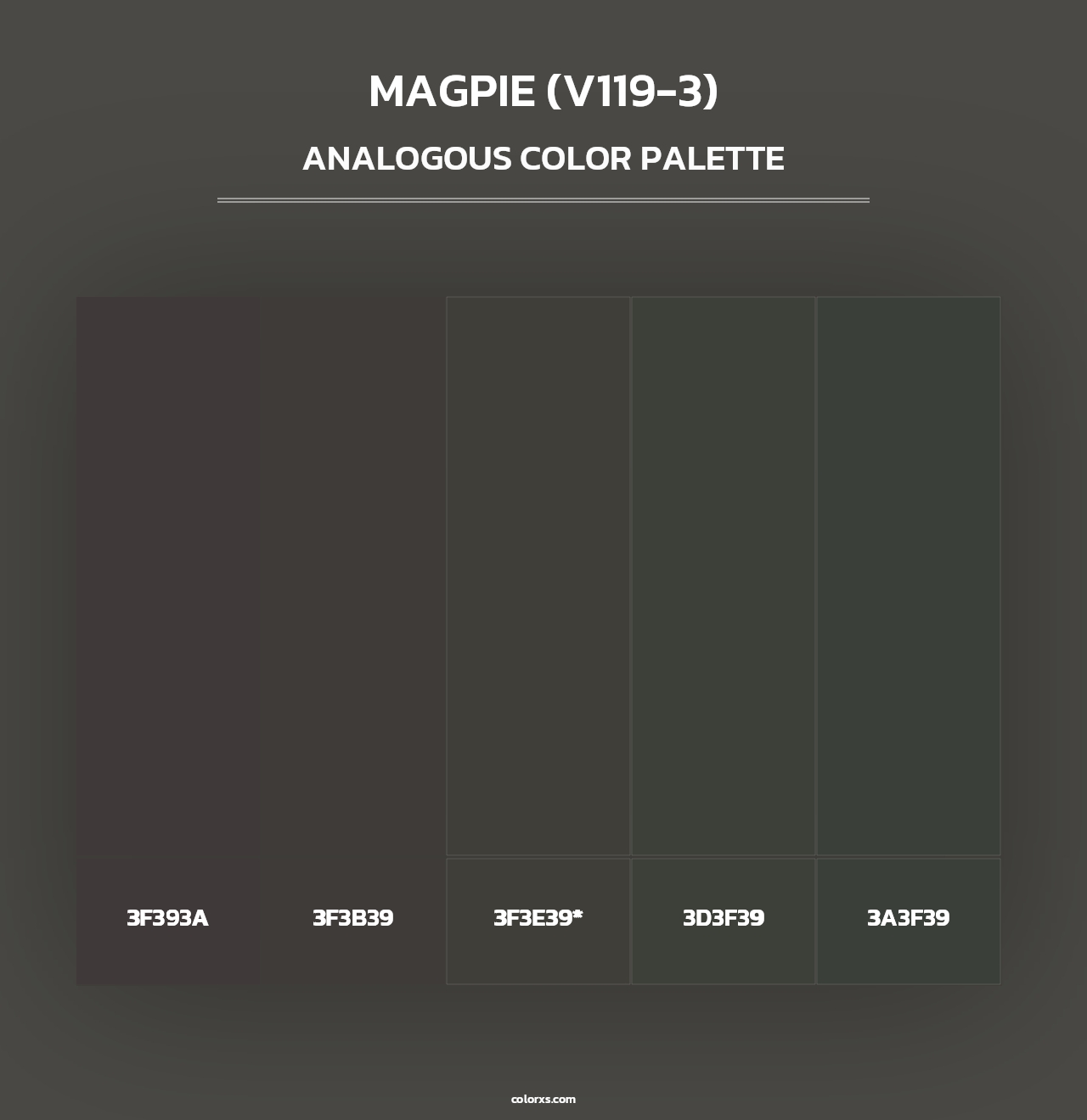 Magpie (V119-3) - Analogous Color Palette