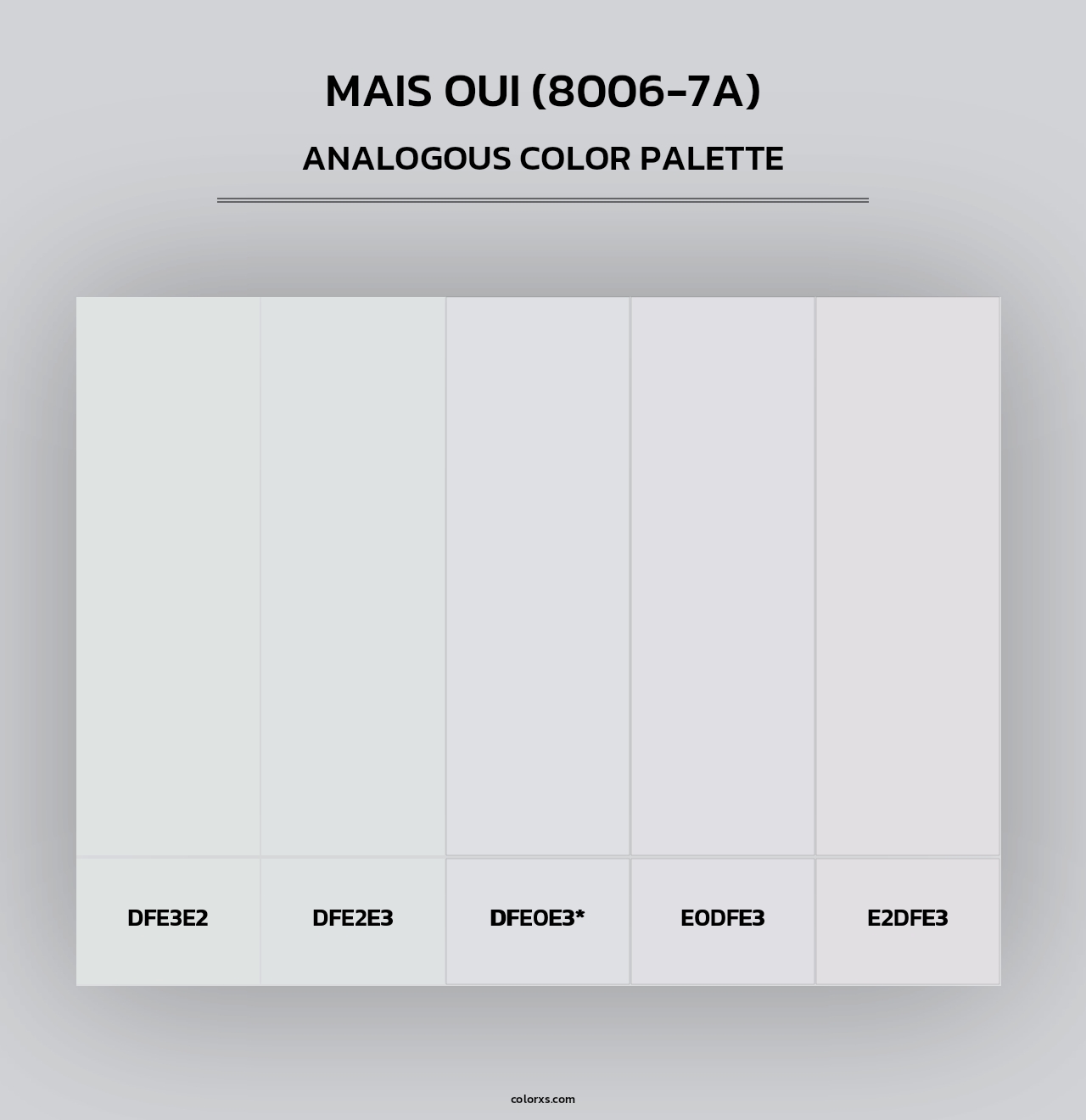 Mais Oui (8006-7A) - Analogous Color Palette