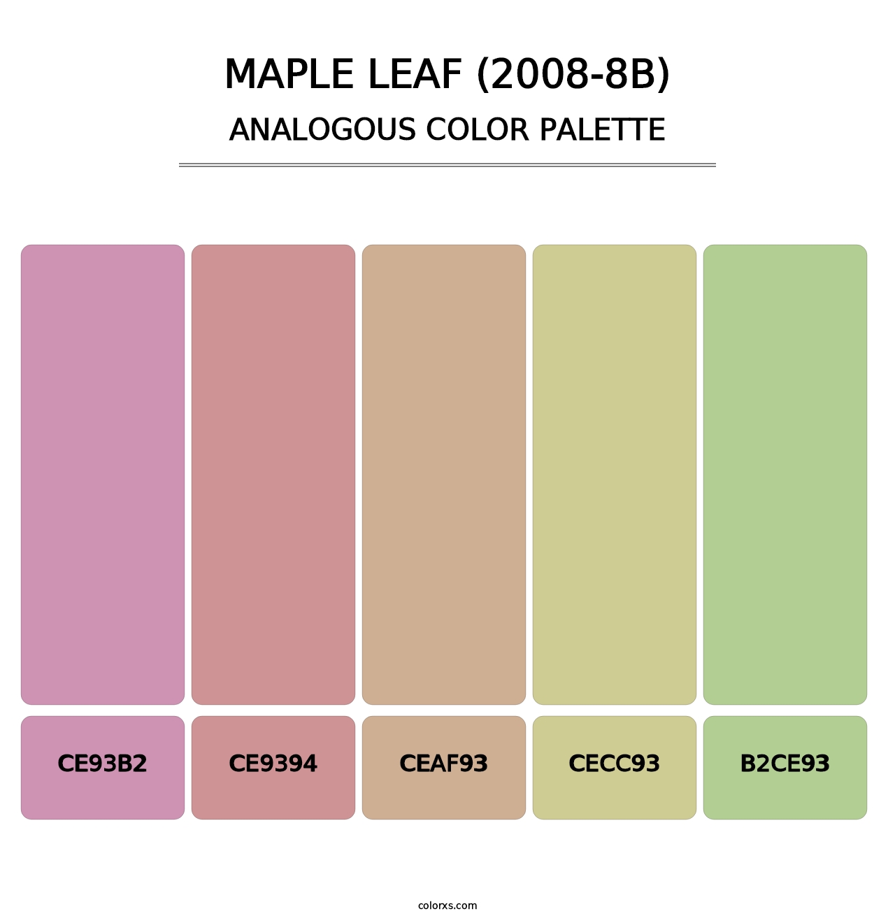 Maple Leaf (2008-8B) - Analogous Color Palette