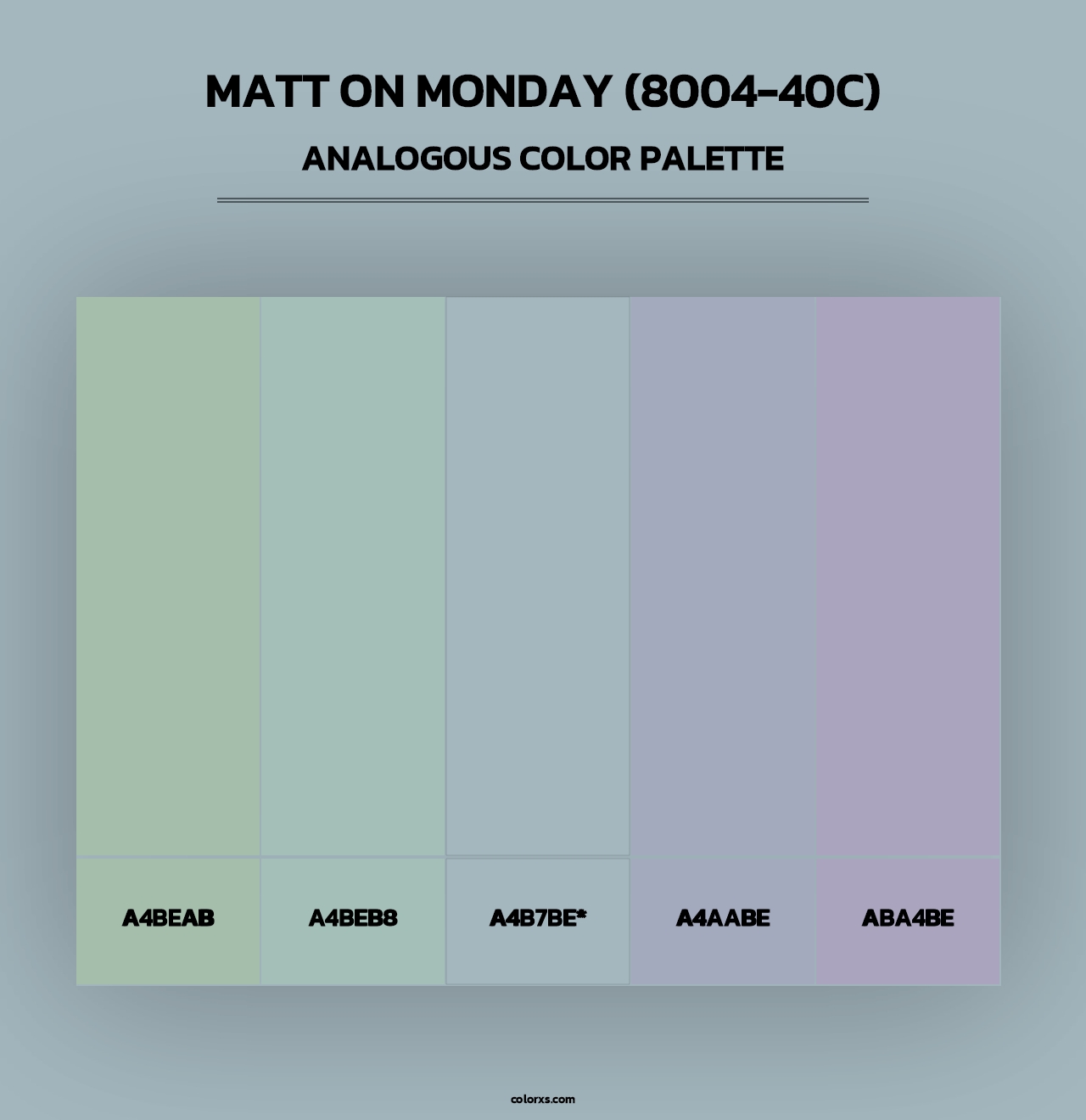 Matt on Monday (8004-40C) - Analogous Color Palette