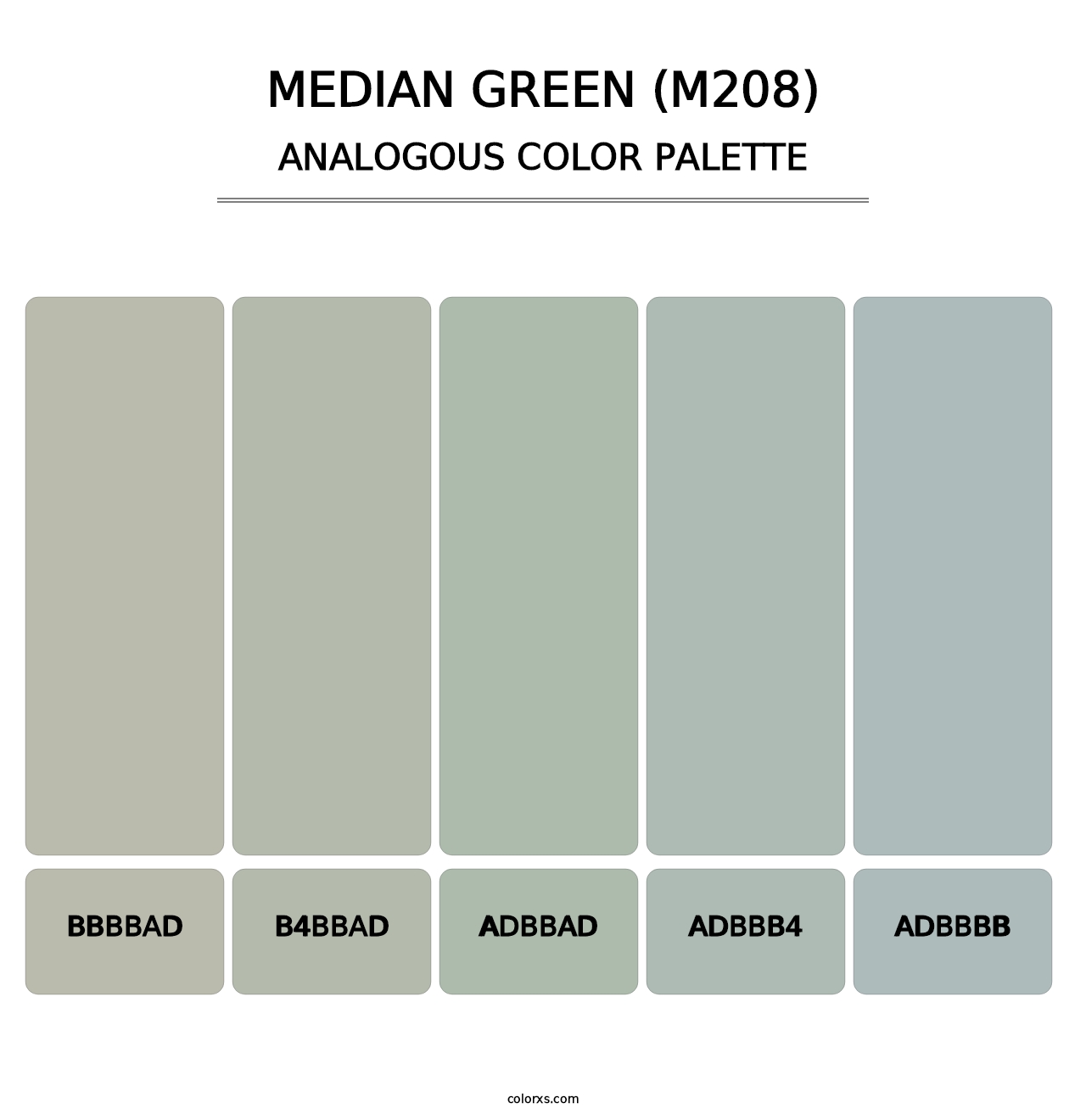 Median Green (M208) - Analogous Color Palette