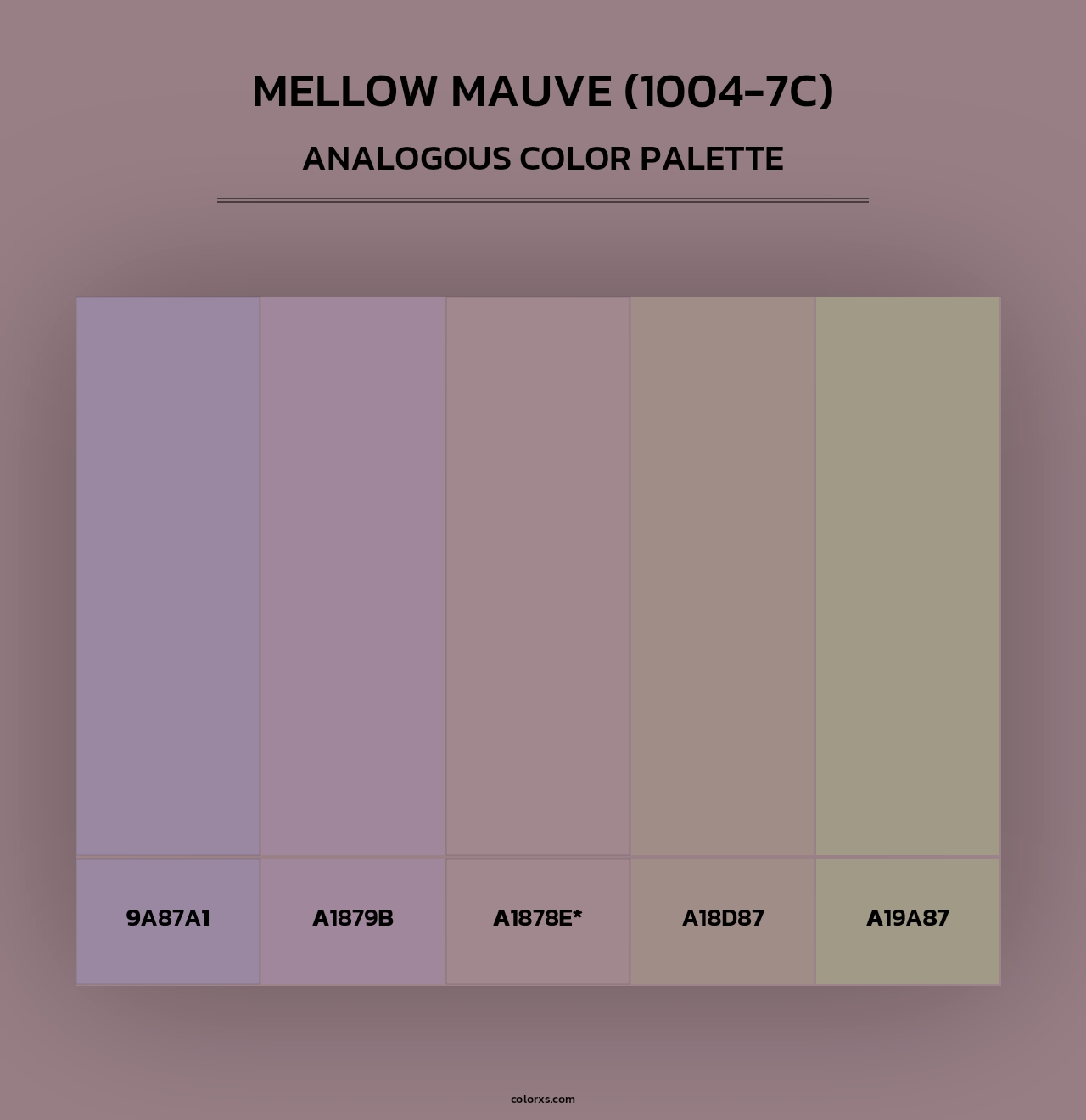 Mellow Mauve (1004-7C) - Analogous Color Palette