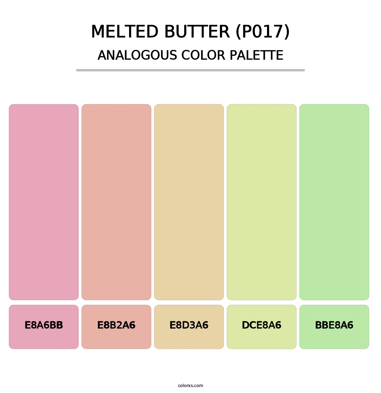Melted Butter (P017) - Analogous Color Palette